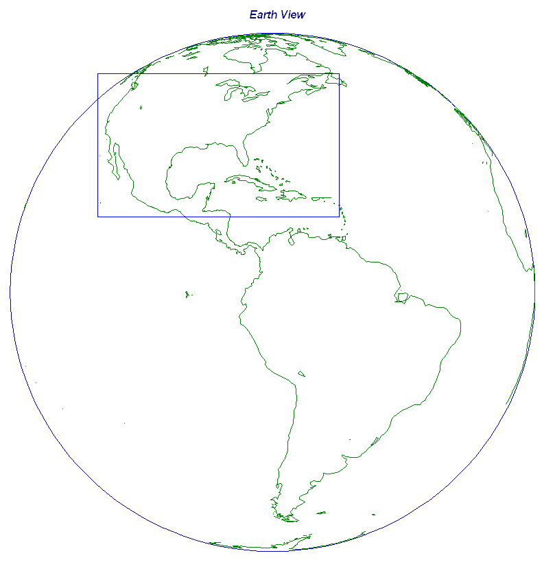 Depiction of GOES-East Imager CONUS Sector - Earth View